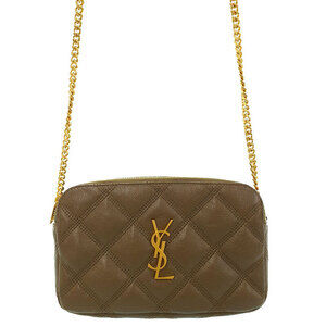 SAINT LAURENT PARIS Becky Double Zip Pouch Chain Shoulder Bag